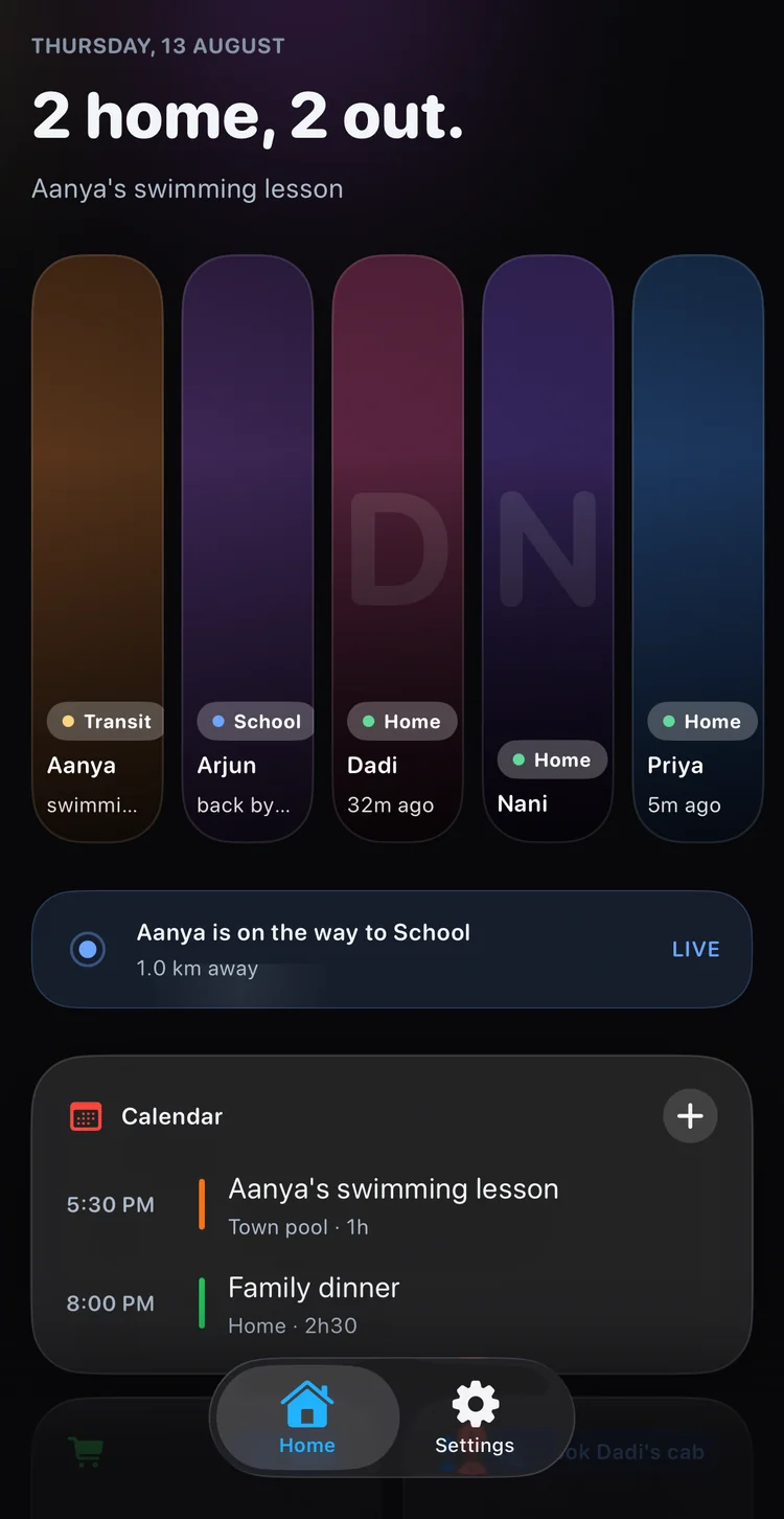 ParivarWall — Family Organizer for iPhone screenshot